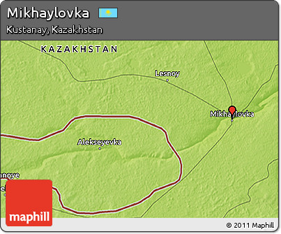 Physical 3D Map of Mikhaylovka