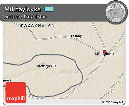Shaded Relief 3D Map of Mikhaylovka