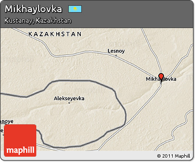 Shaded Relief 3D Map of Mikhaylovka