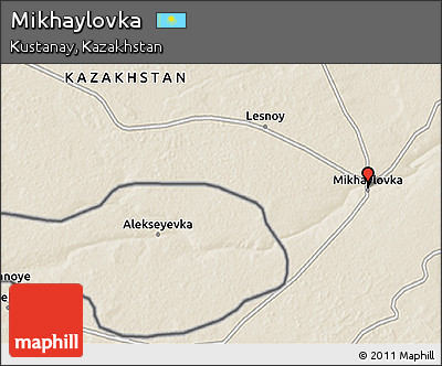 Shaded Relief 3D Map of Mikhaylovka