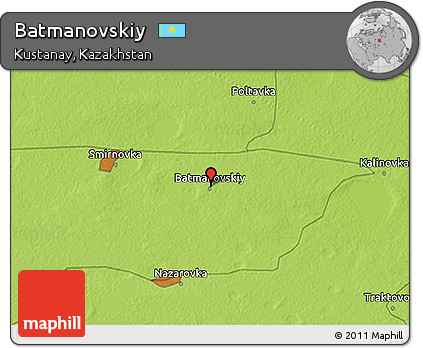 Physical 3D Map of Batmanovskiy