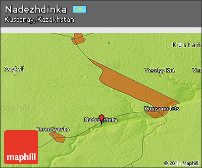Physical 3D Map of Nadezhdinka
