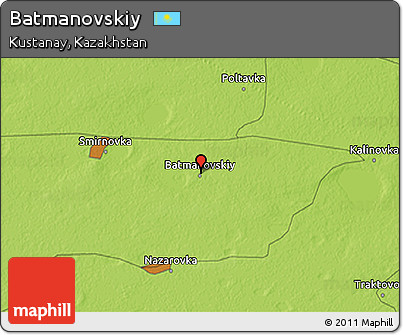 Physical 3D Map of Batmanovskiy