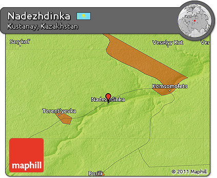 Physical Map of Nadezhdinka
