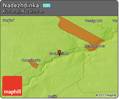 Physical Map of Nadezhdinka