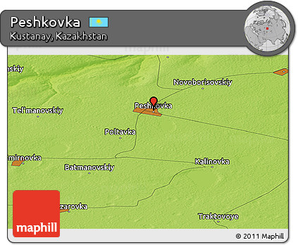 Physical Panoramic Map of Peshkovka