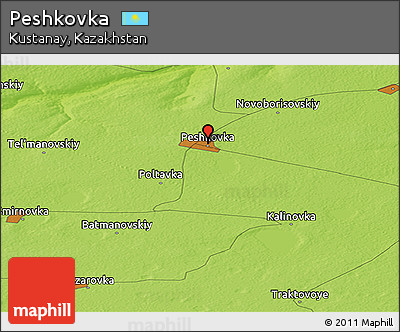 Physical Panoramic Map of Peshkovka