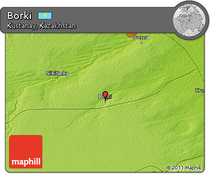 Physical 3D Map of Borki