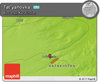 Physical 3D Map of Tat'yanovka