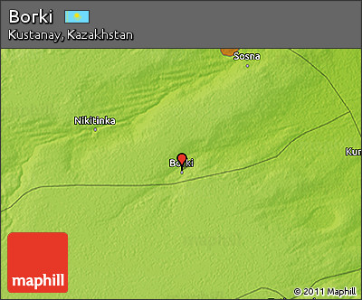 Physical 3D Map of Borki