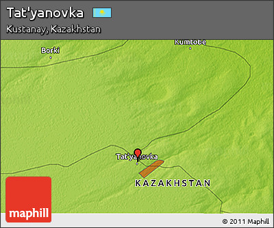 Physical 3D Map of Tat'yanovka