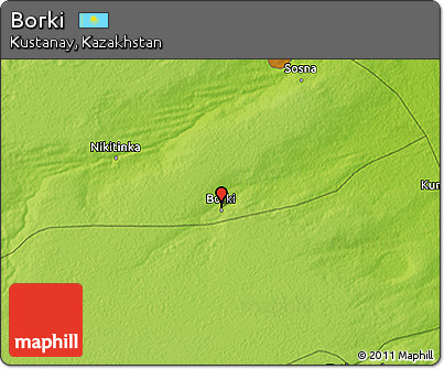 Physical 3D Map of Borki