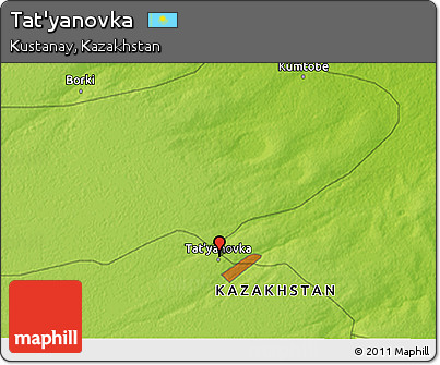 Physical 3D Map of Tat'yanovka