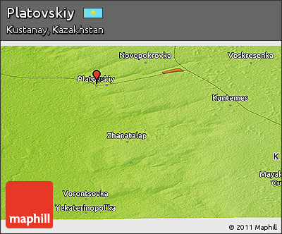 Physical Panoramic Map of Platovskiy
