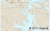 Shaded Relief Map of the area around 53° 40' 8" N, 65° 22' 30" W