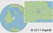 Savanna Style Location Map of the area around 53° 40' 8" N, 66° 13' 29" W