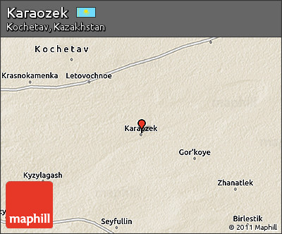 Shaded Relief 3D Map of Karaozek
