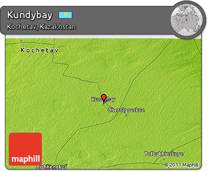 Physical 3D Map of Kundybay