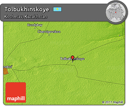 Physical 3D Map of Tolbukhinskoye