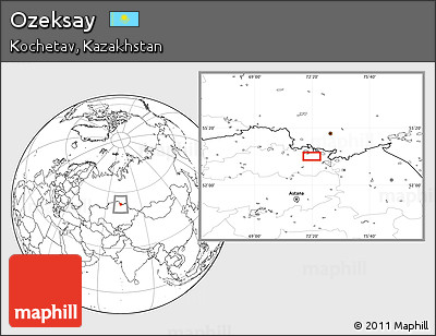 Blank Location Map of Ozeksay