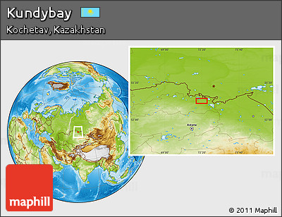 Physical Location Map of Kundybay