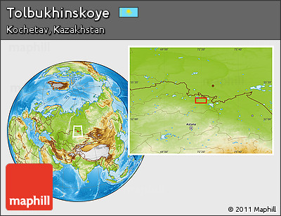 Physical Location Map of Tolbukhinskoye