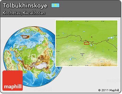 Physical Location Map of Tolbukhinskoye