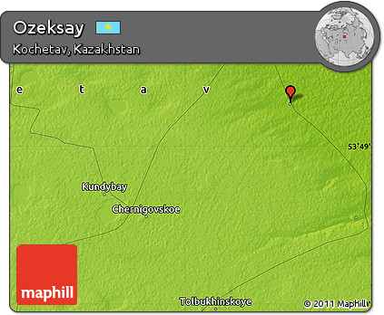 Physical Map of Ozeksay