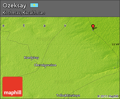 Physical Map of Ozeksay