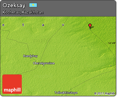 Physical Map of Ozeksay