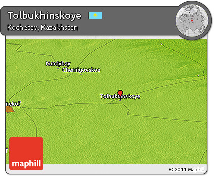 Physical Panoramic Map of Tolbukhinskoye
