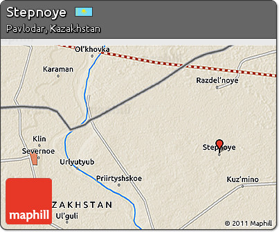 Shaded Relief 3D Map of Stepnoye