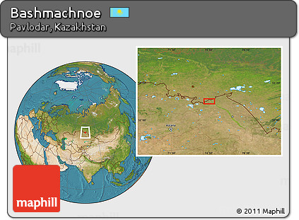 Satellite Location Map of Bashmachnoe