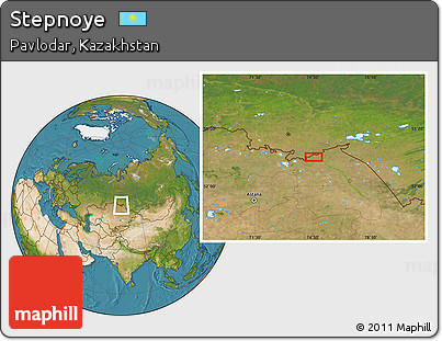 Satellite Location Map of Stepnoye