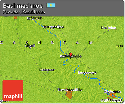 Physical Map of Bashmachnoe