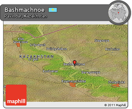 Satellite Panoramic Map of Bashmachnoe
