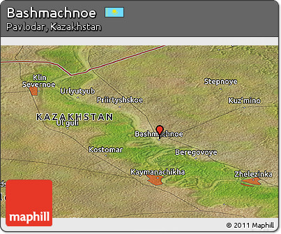 Satellite Panoramic Map of Bashmachnoe