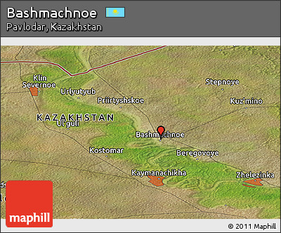 Satellite Panoramic Map of Bashmachnoe