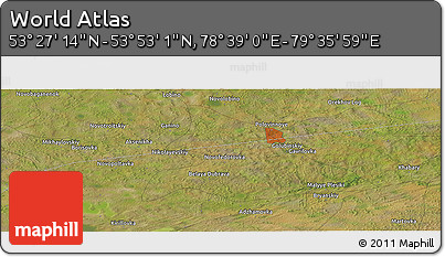 Satellite Panoramic Map of the Area around 53° 40' 8" N, 79° 7' 30" E
