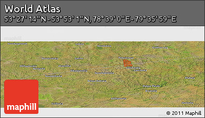 Satellite Panoramic Map of the Area around 53° 40' 8" N, 79° 7' 30" E