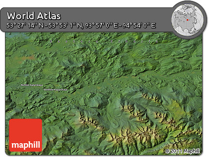 Satellite Map of the Area around 53° 40' 8" N, 94° 25' 30" E