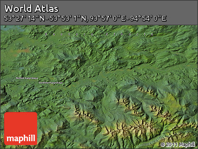 Satellite Map of the Area around 53° 40' 8" N, 94° 25' 30" E