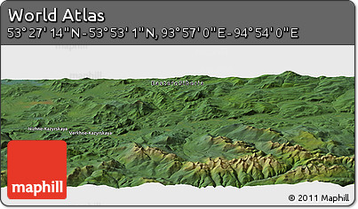 Satellite Panoramic Map of the Area around 53° 40' 8" N, 94° 25' 30" E