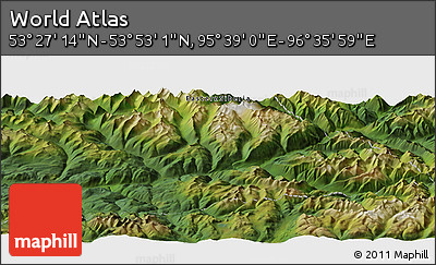Satellite Panoramic Map of the Area around 53° 40' 8" N, 96° 7' 30" E