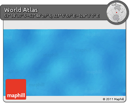 Physical 3D Map of the Area around 53° 1' 29" S, 127° 34' 30" E