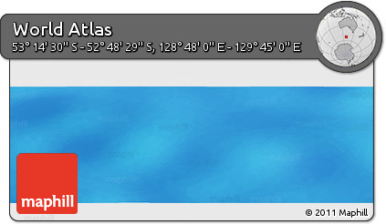 Physical Panoramic Map of the Area around 53° 1' 29" S, 129° 16' 30" E
