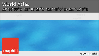 Physical Panoramic Map of the Area around 53° 1' 29" S, 129° 16' 30" E
