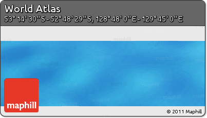 Physical Panoramic Map of the Area around 53° 1' 29" S, 129° 16' 30" E
