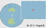 Savanna Style Location Map of the area around 53° 1' 29" S, 135° 13' 29" E