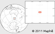 Blank Location Map of the area around 53° 1' 29" S, 136° 4' 29" E